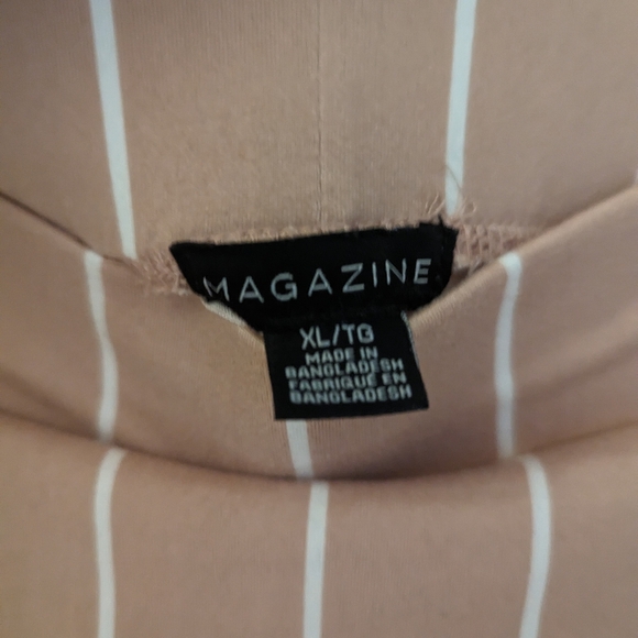 Midi baby pink stripe skirt XL - Picture 2 of 3